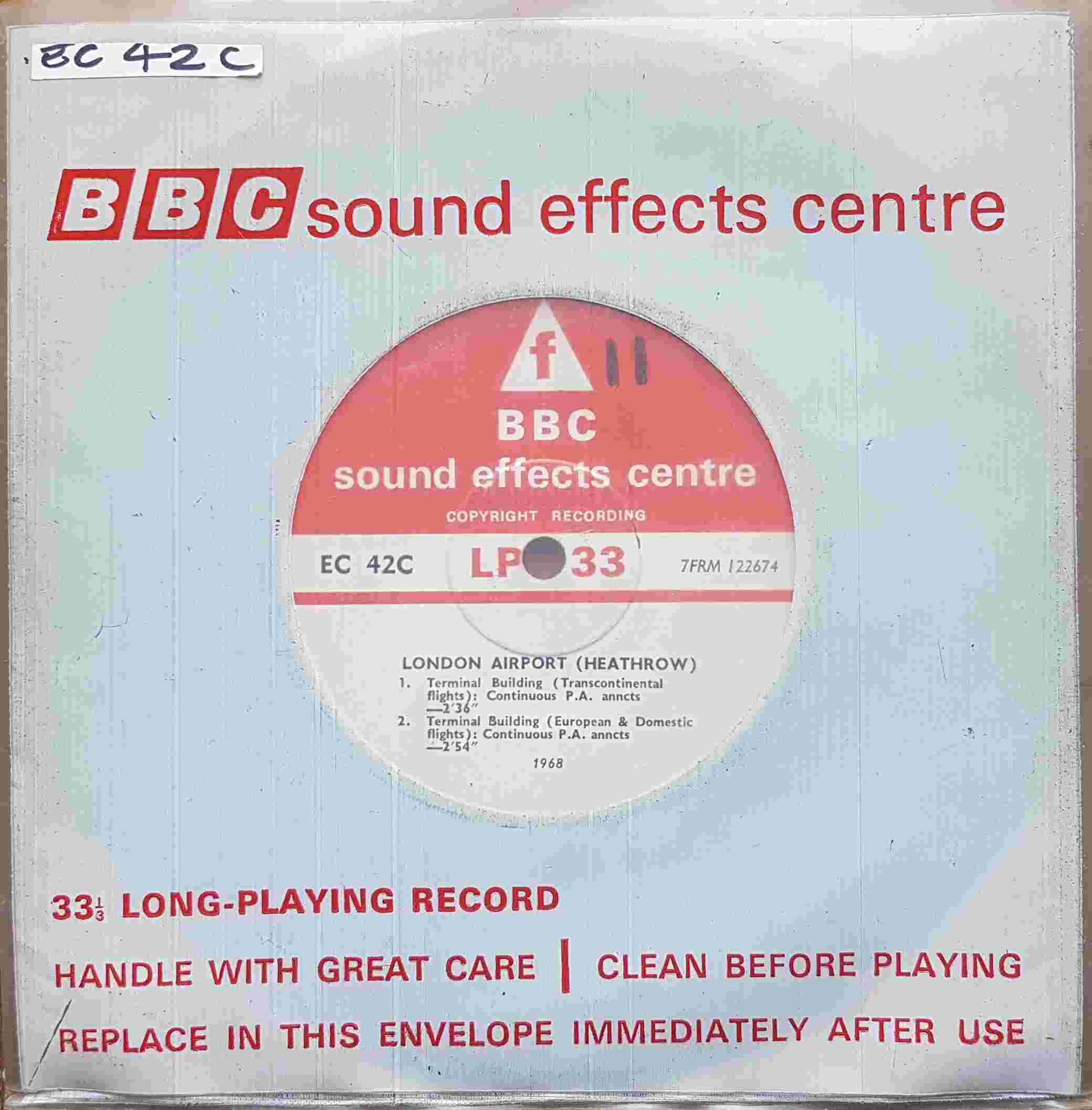 Picture of EC 42C London airport (Heathrow) -1968 by artist Not registered from the BBC records and Tapes library